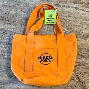 Orange Trader Joe’s Halloween Canvas Tote Bag